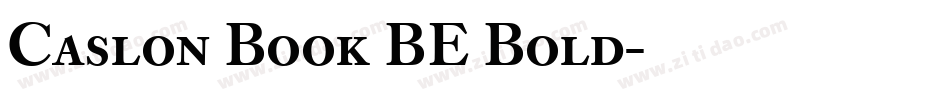 Caslon Book BE Bold字体转换